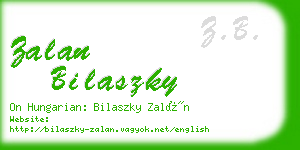 zalan bilaszky business card